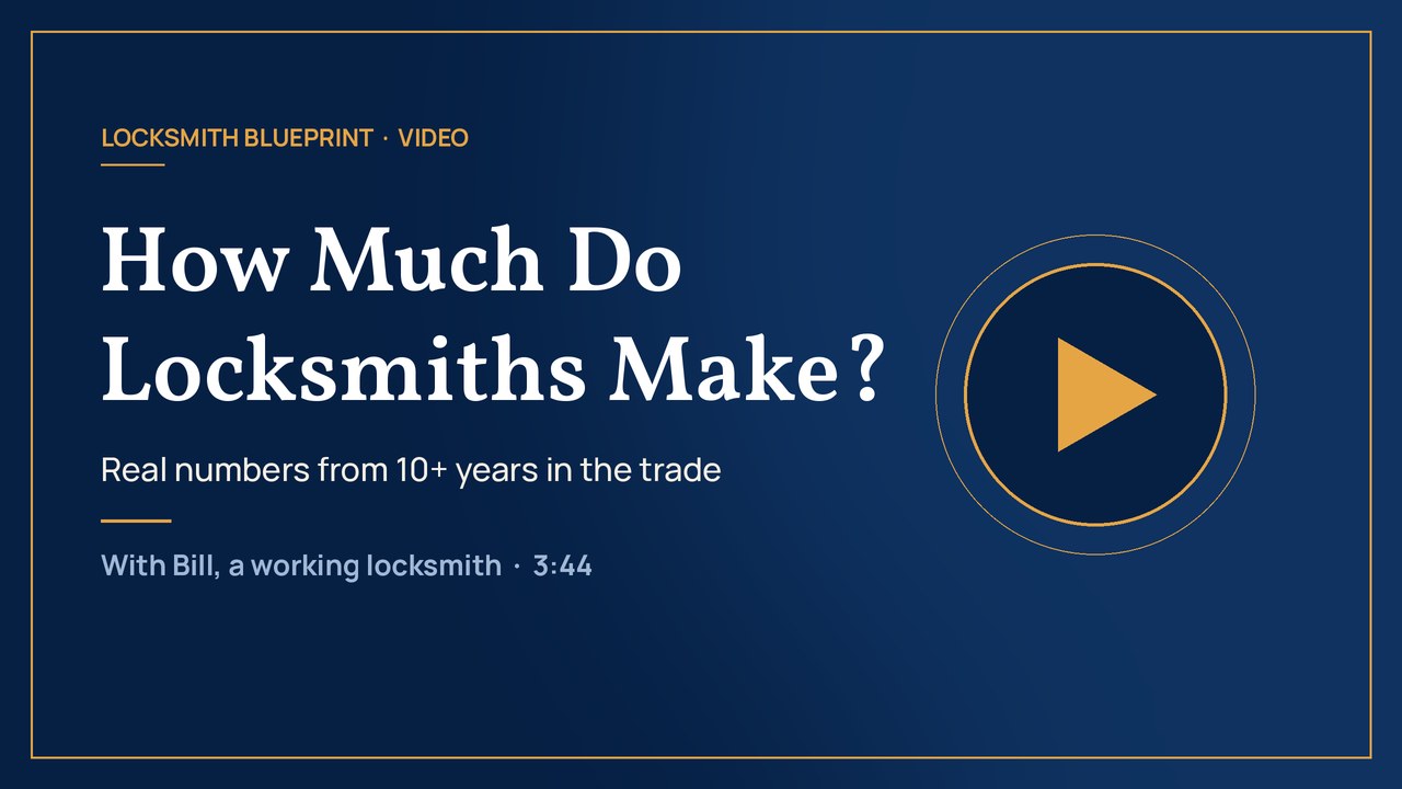Video: How Much Do Locksmiths Make? Real numbers from 10+ years, with Bill, a working locksmith