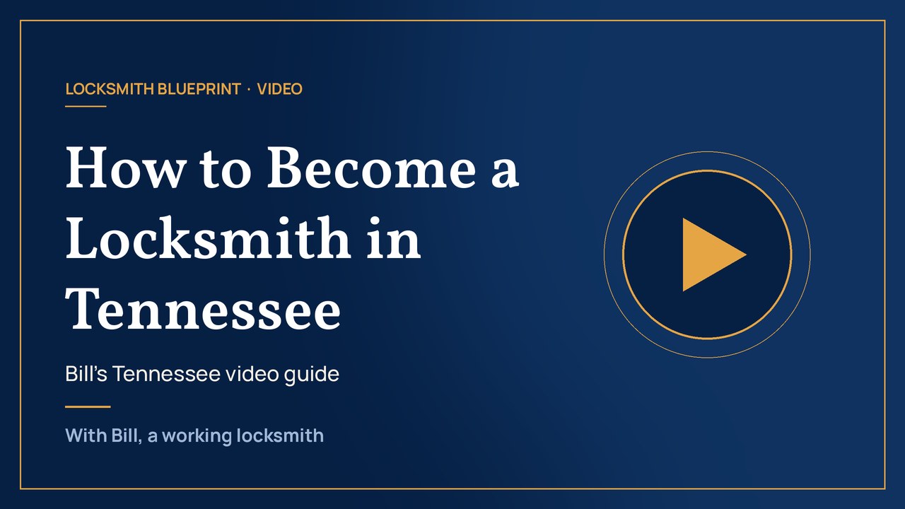 Video: How to Become a Locksmith in Tennessee, with Bill, a working locksmith